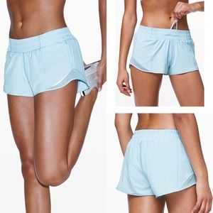 Lululemon Hotty Hot Shorts Ice Blue Size 6-8
